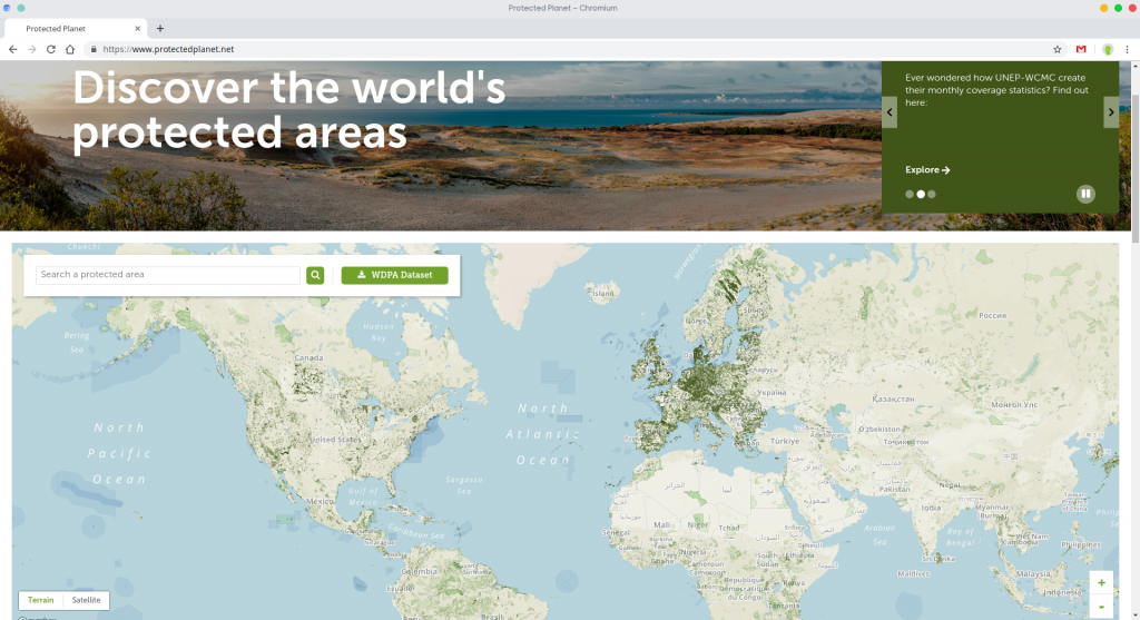descargar cartografía espacios protegidos protected planet